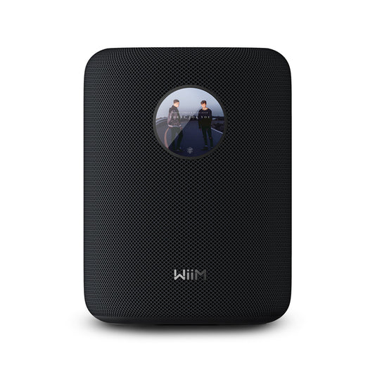 Front view of WiiM Sound Smart Speaker in black