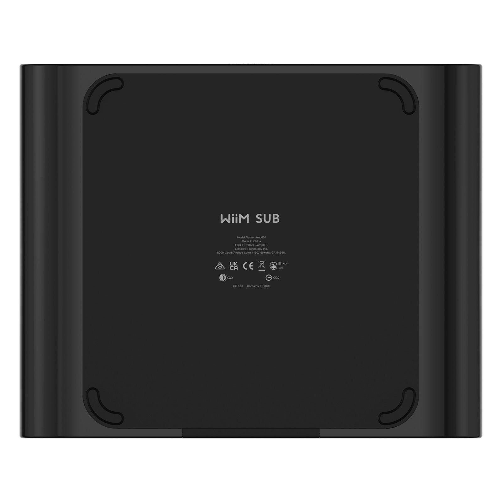 Bottome of a WiiM Sub Pro Subwoofer