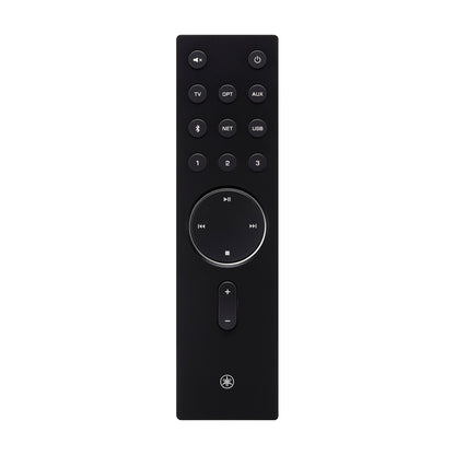 Black Yamaha WXA-70A Streaming Amplifier remote control