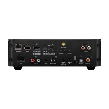 Black Yamaha WXC-70A Streamer showing rear panel with connections