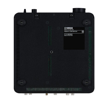 Underneath view of black Yamaha WXC-70A Streamer on a white background