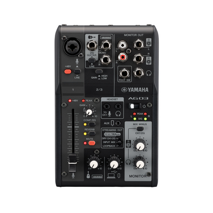 Yamaha AG03MK2 3-Channel Live Streaming Mixer