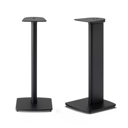 Black pair of Yamaha SPS-70A Speaker Stands on white background