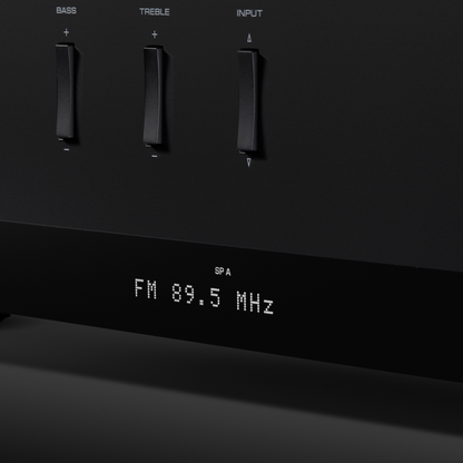 Close up of black Yamaha R200A Stereo Receiver