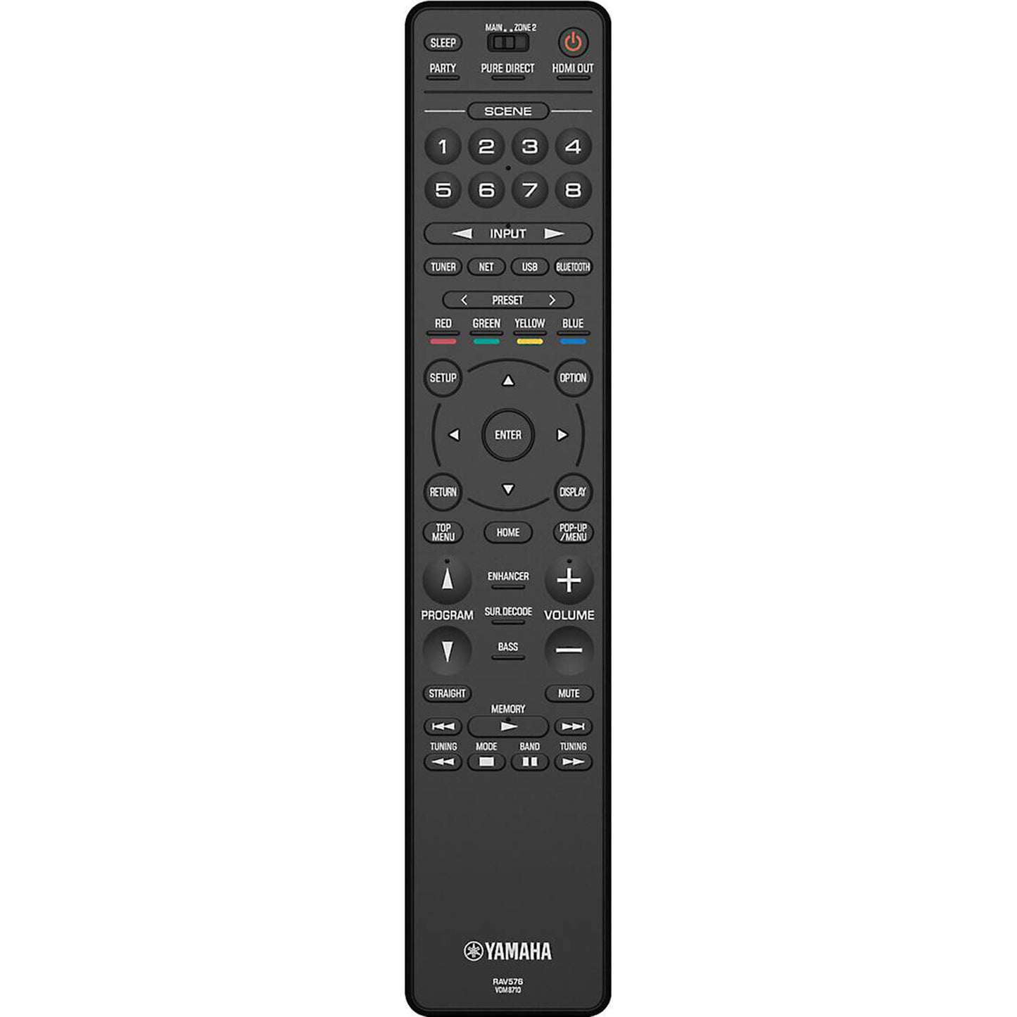 Yamaha Aventage RX-A2A Home Theatre Receiver - Remote control