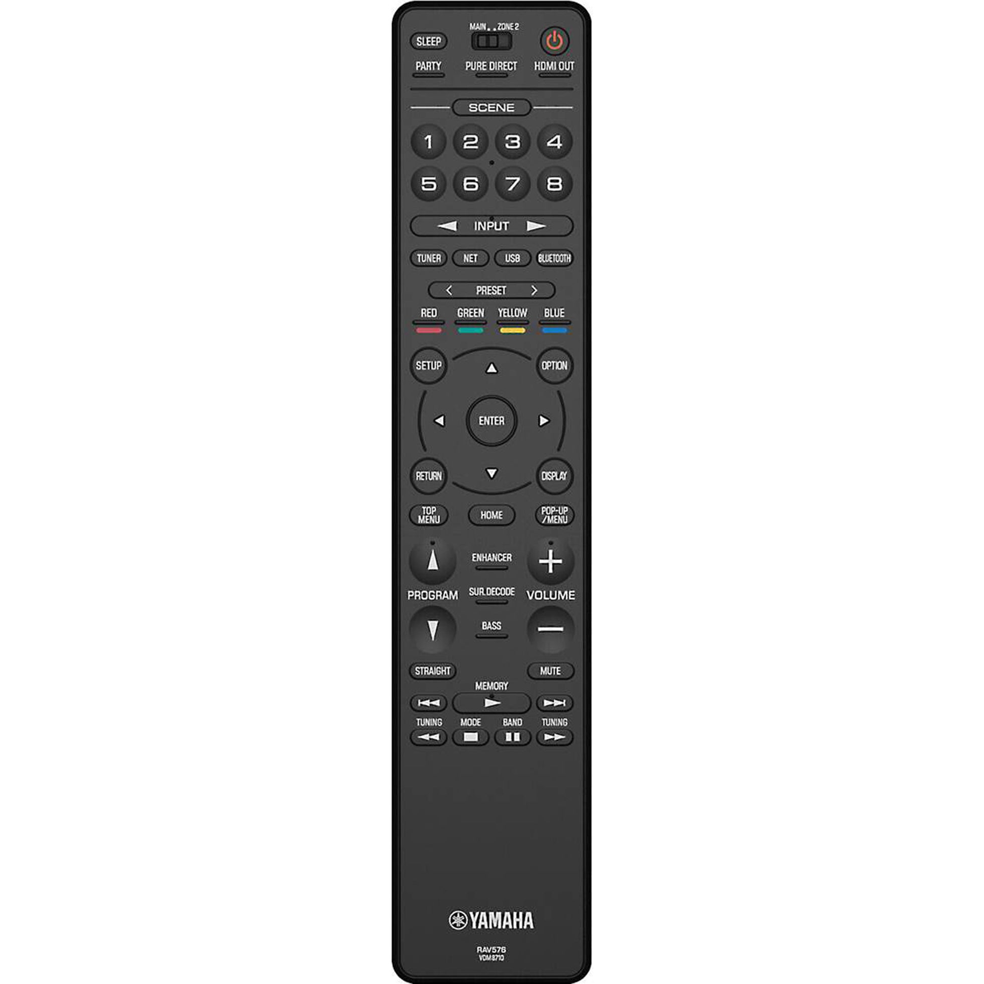 Yamaha Aventage RX-A2A Home Theatre Receiver - Remote control