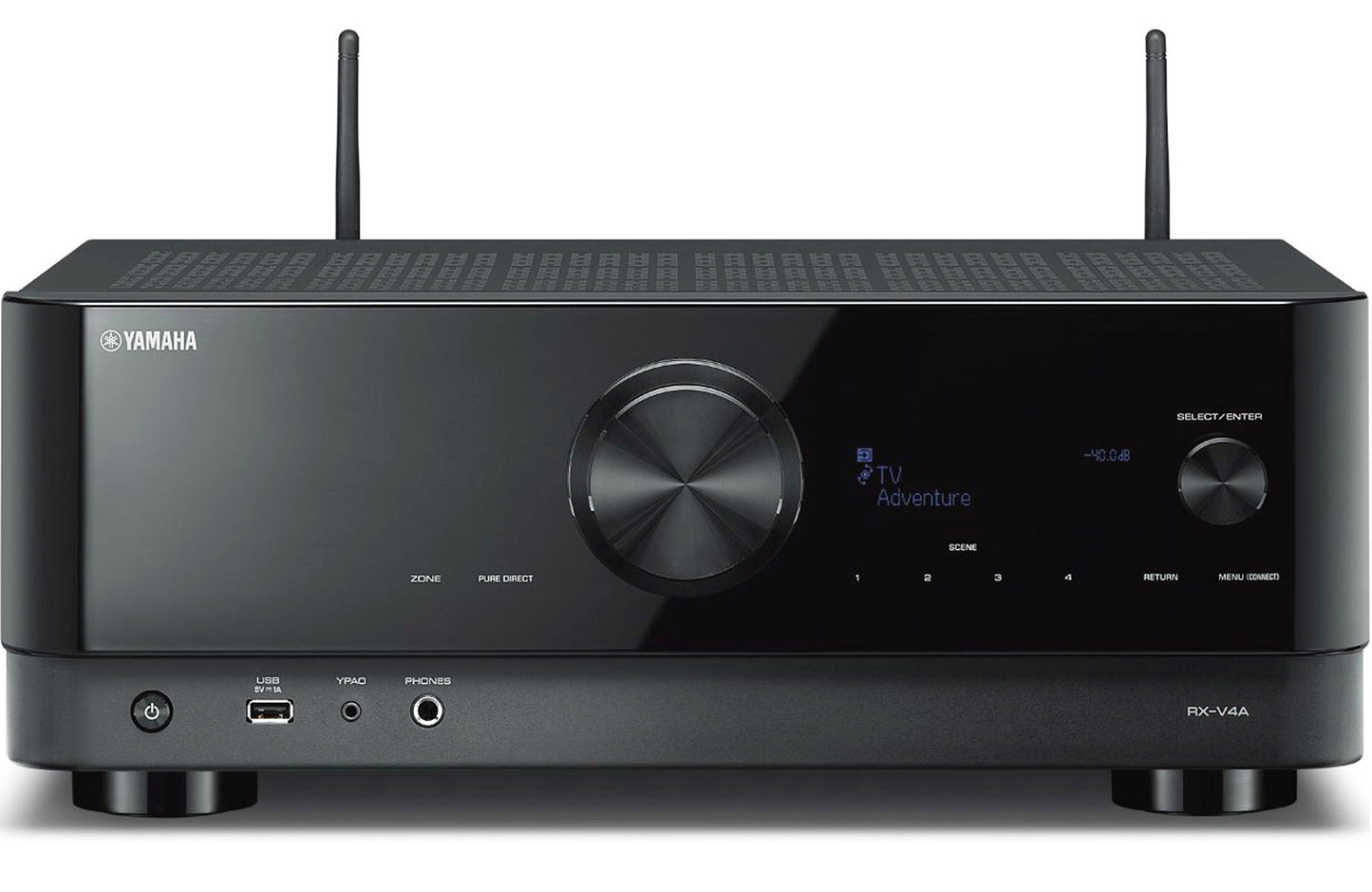 Yamaha RX-V4A 8K Home Theatre Receiver - With Wi-Fi Antenna's raised