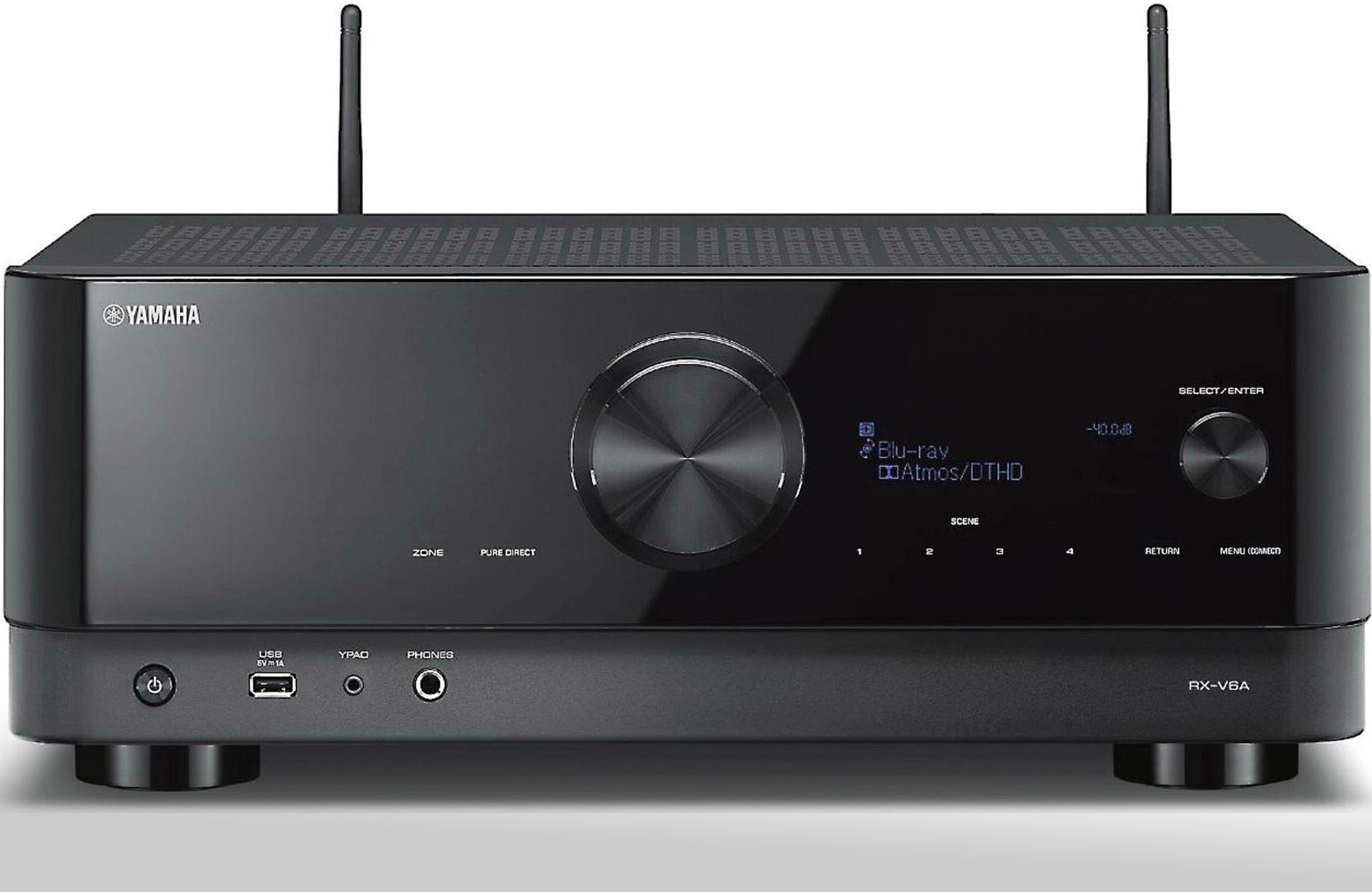 Yamaha RX-V6A 8K Home Theatre Receiver - With Wi-Fi antennas extended